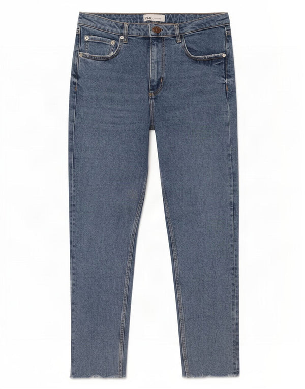 Zara Womens Tapered Jeans EU 42 Large W32 L26 Blue Cotton