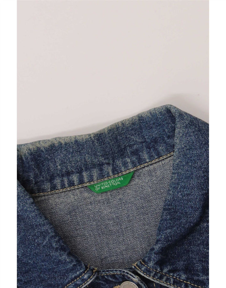 Benetton Dame denimjakke UK 10 Lille Blå