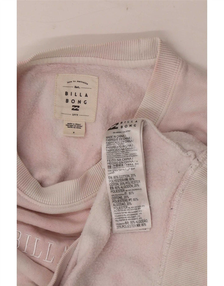 Billabong Womens Grafisk Sweatshirt Jumper UK 14 Medium Pink Tie Dye
