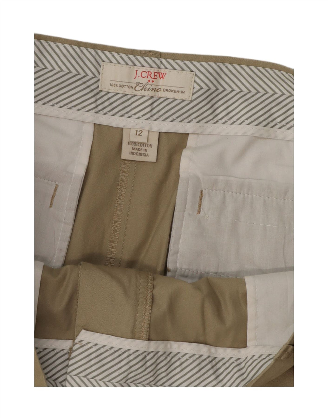 J. CREW Womens Chino Shorts US 12 Large W36  Beige Cotton Vintage J. Crew and Second-Hand J. Crew from Messina Hembry 