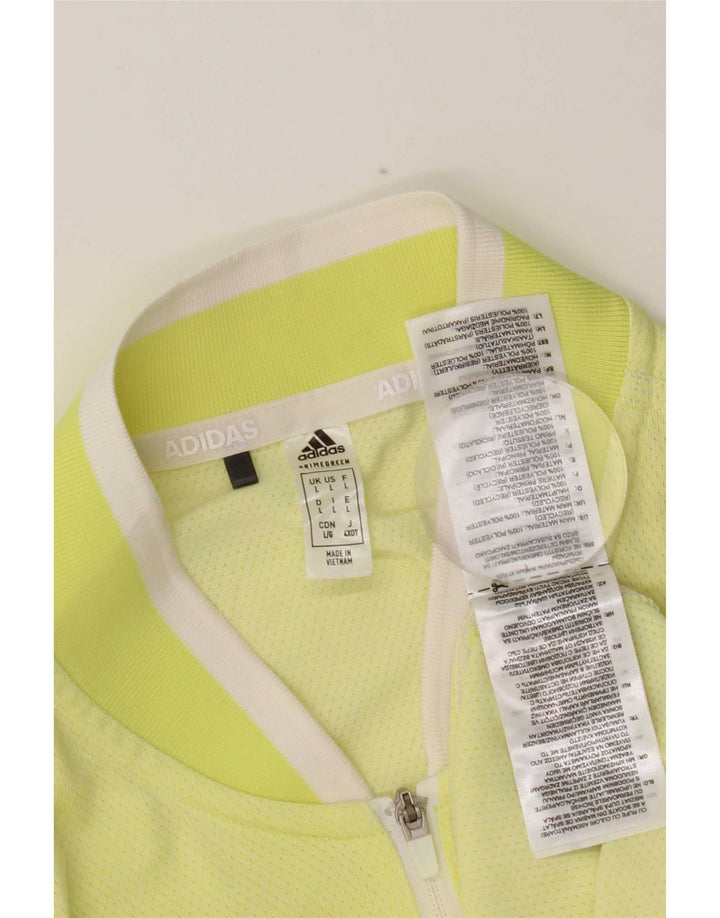 Adidas Dame Vest Top UK 14 Stor Gul Polyester