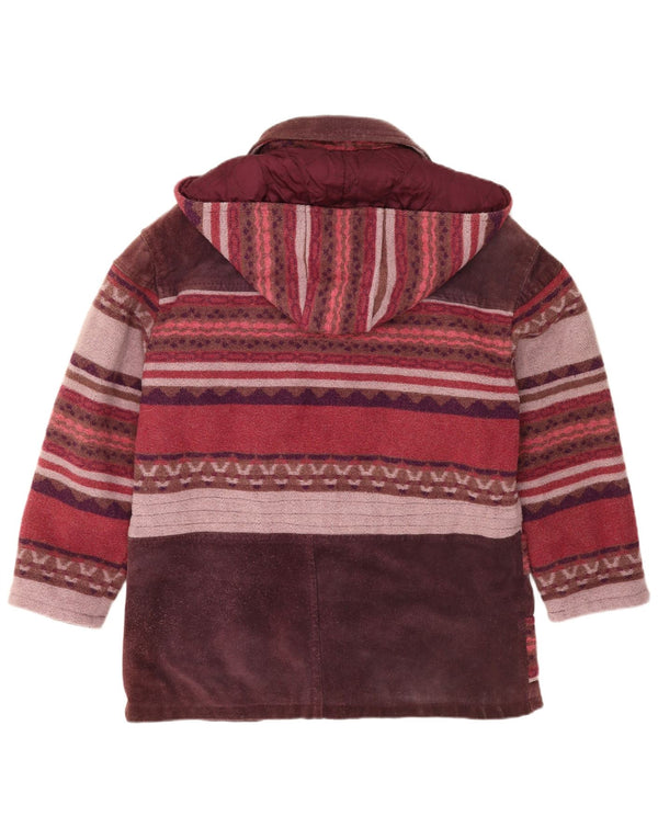 Henri Rossi Womens Windbreaker Jacket EU 42 Large Multicoloured Leather