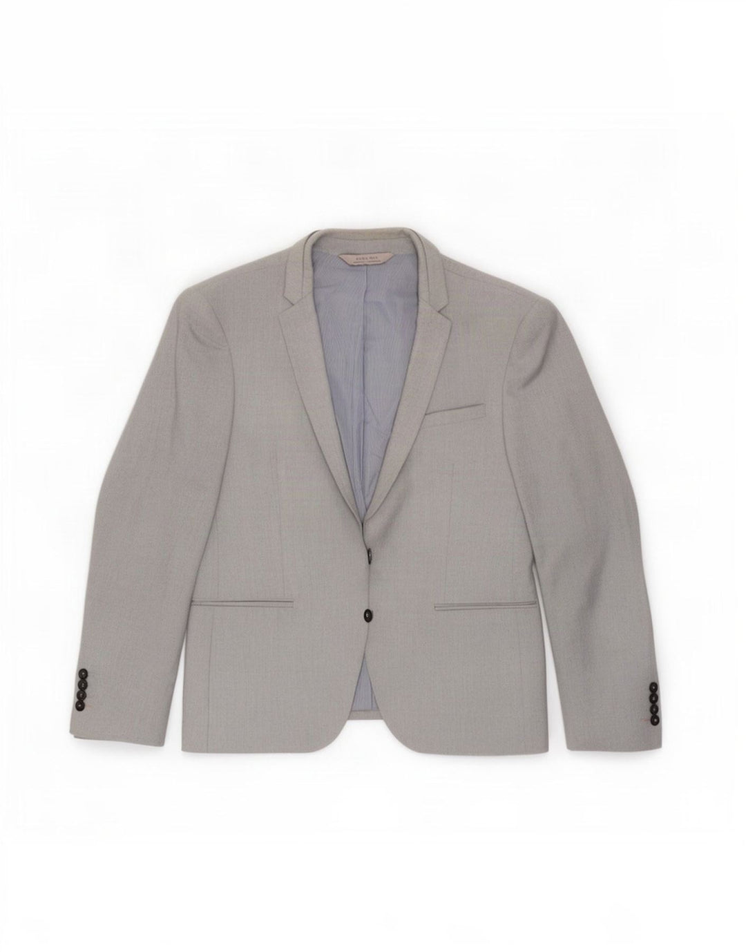 Zara Herre 2-knaps blazerjakke EU 56 XL Grå polyester