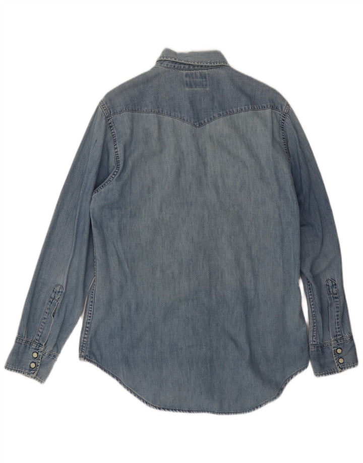 Levi's Denimskjorte til mænd, lille blå bomuld