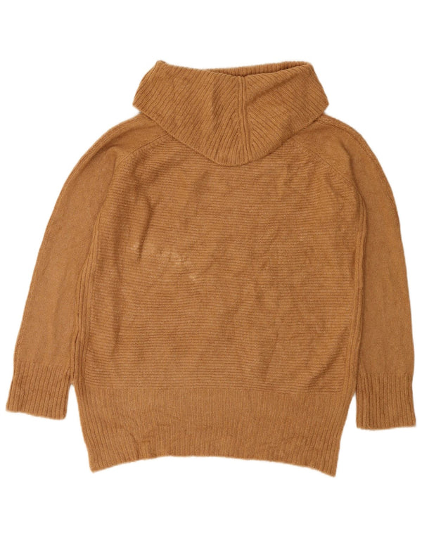 Oasis Dame Oversized Roll Neck Jumper Sweater UK 10 Small Beige Acryl