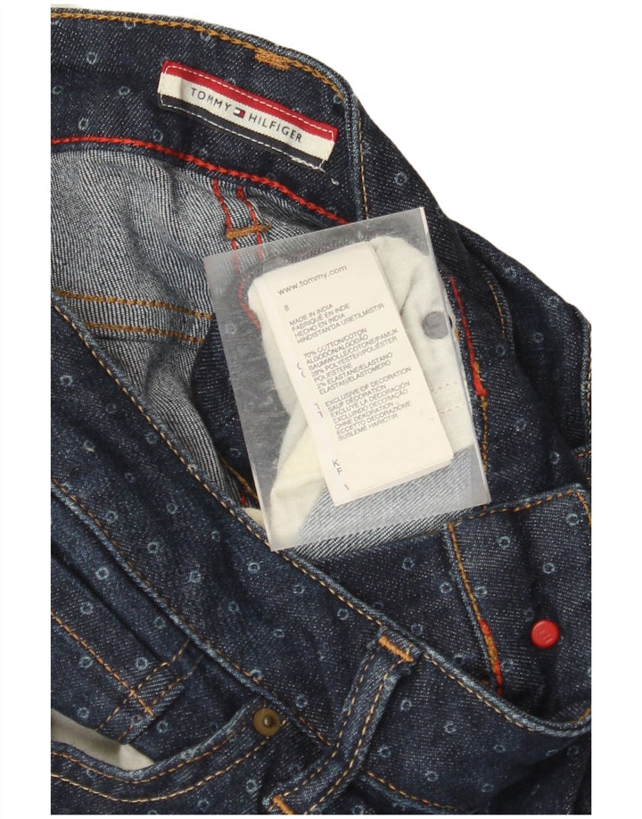 TOMMY HILFIGER Casual Bukser til kvinder US 8 Medium W30 L30 Blåplettet