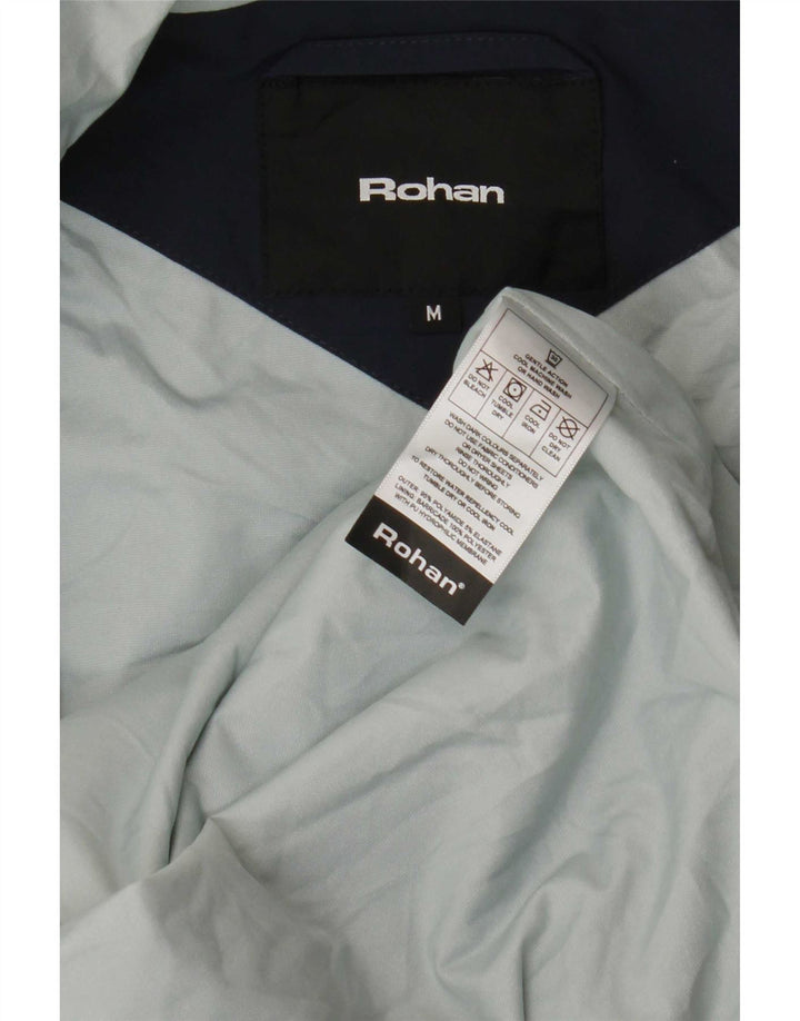 Rohan Herre Hooded Windbreaker Jacket UK 38 Medium Navy Blue Polyamide