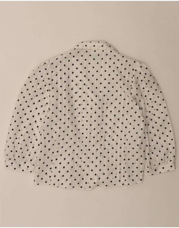 CANDA skjortebluse med 3/4 ærmer til kvinder EU 40 Medium White Polka Dot