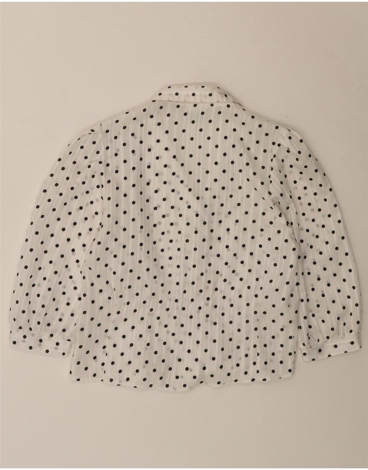 CANDA skjortebluse med 3/4 ærmer til kvinder EU 40 Medium White Polka Dot