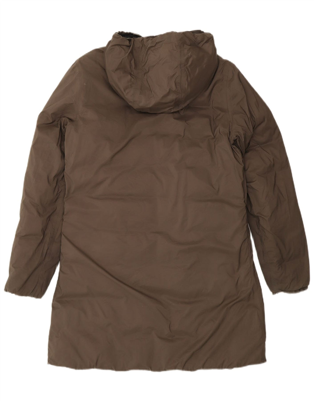 K-Way Dame Oversized Hætte Vendbar Polstret Frakke UK 8 Lille Sort