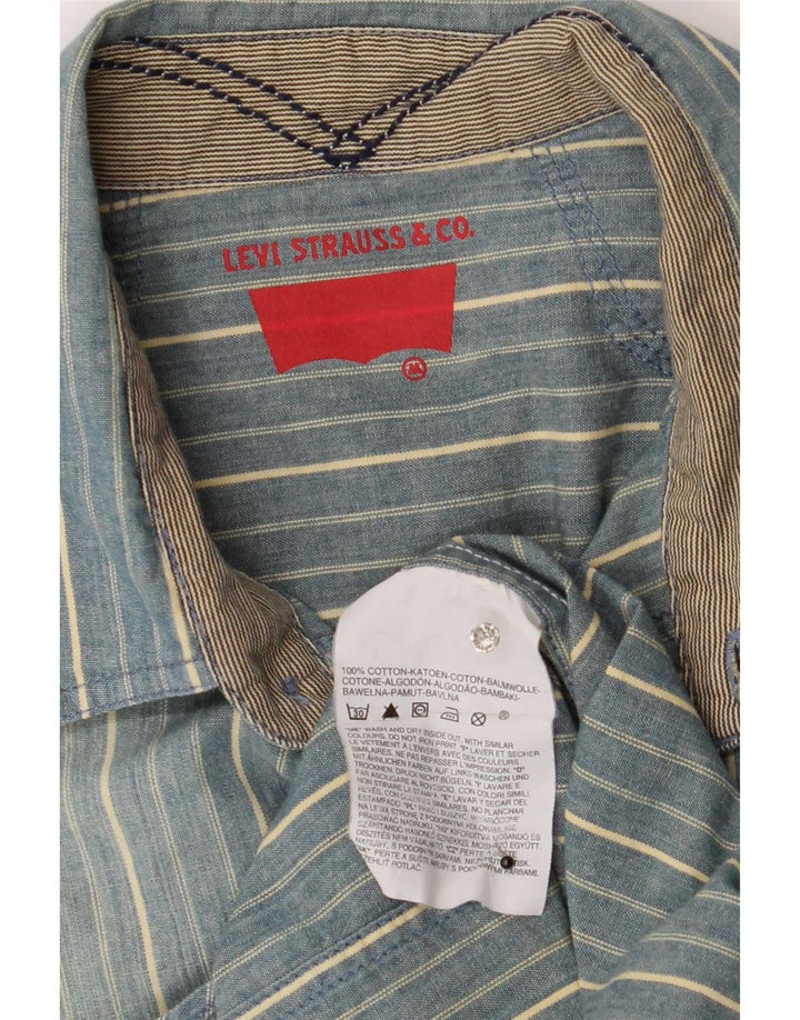 Levi's herreskjorte mellemblå stribet bomuld