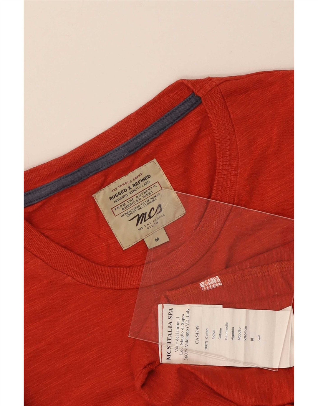 Marlboro Classics Herre Grafisk T-Shirt Top Medium Rød Bomuld