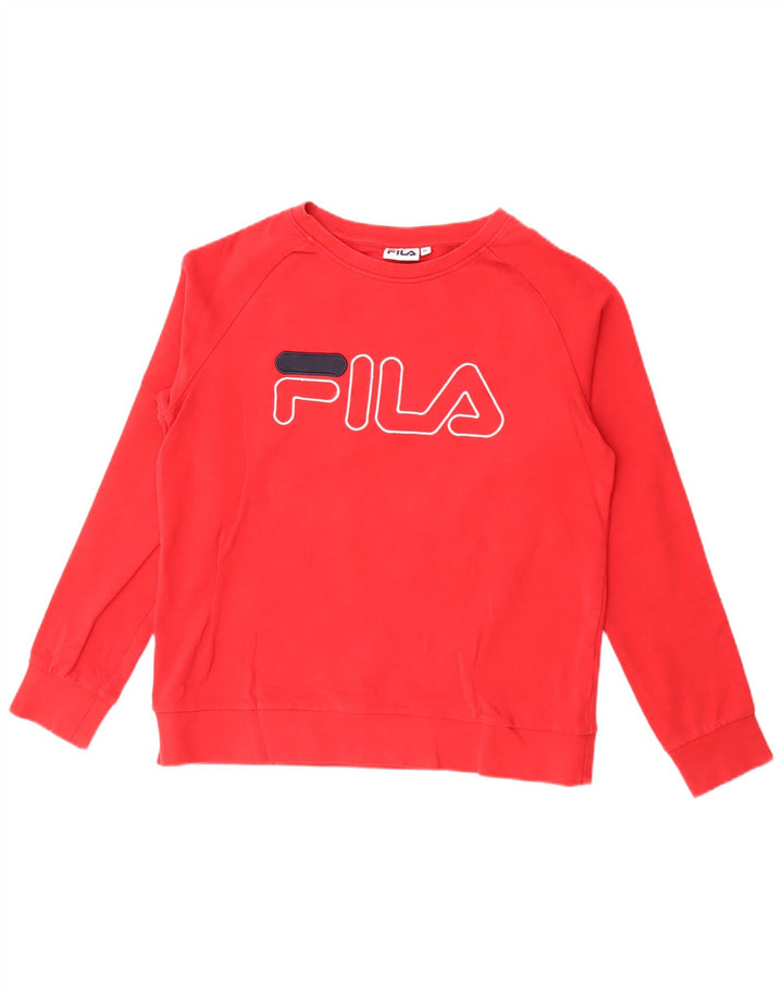 Fila Herre grafisk sweatshirt Jumper Medium Rød Bomuld