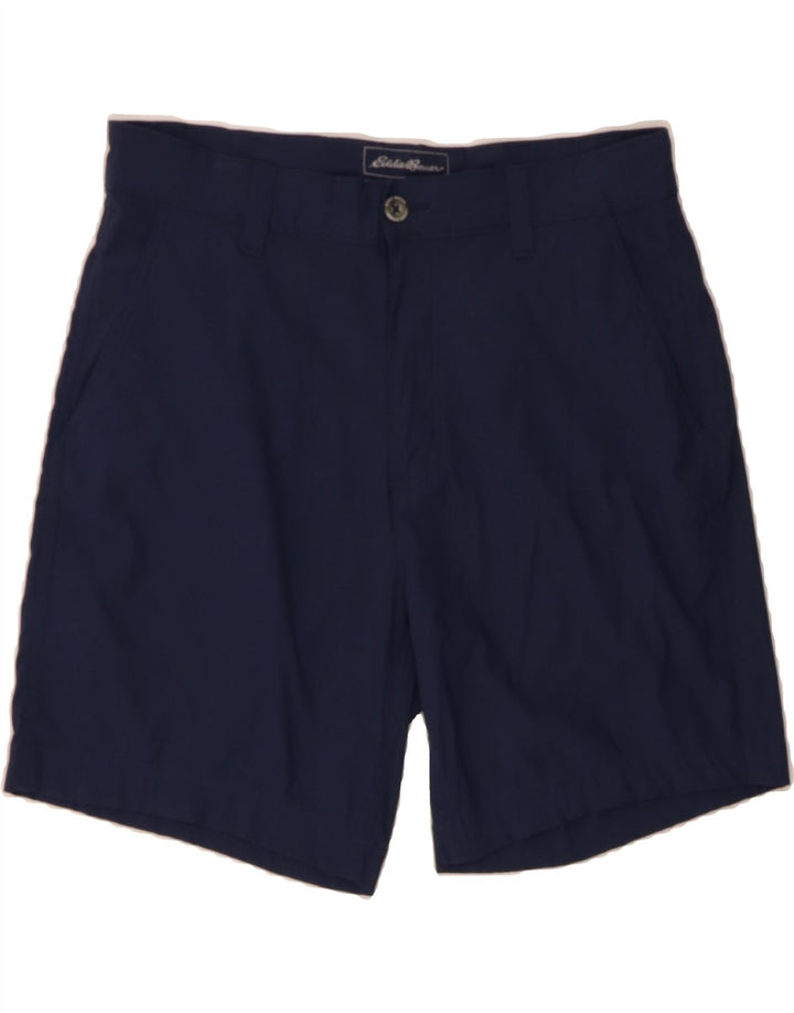 EDDIE BAUER Mens Chino Shorts W34 Large  Navy Blue Nylon Vintage Eddie Bauer and Second-Hand Eddie Bauer from Messina Hembry 