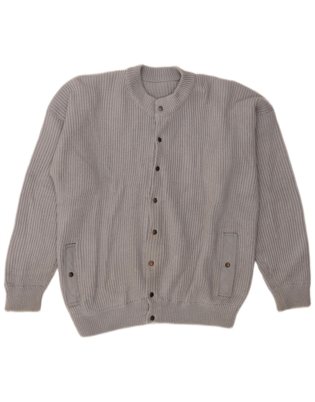 Vintage herre cardigan sweater Medium Grey Retro