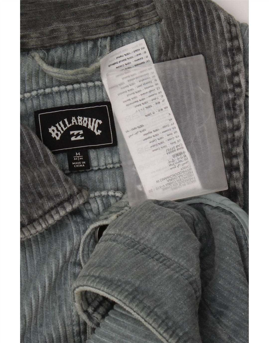 Billabong Herre Corduroy-jakke UK 38 Medium Blue Cotton