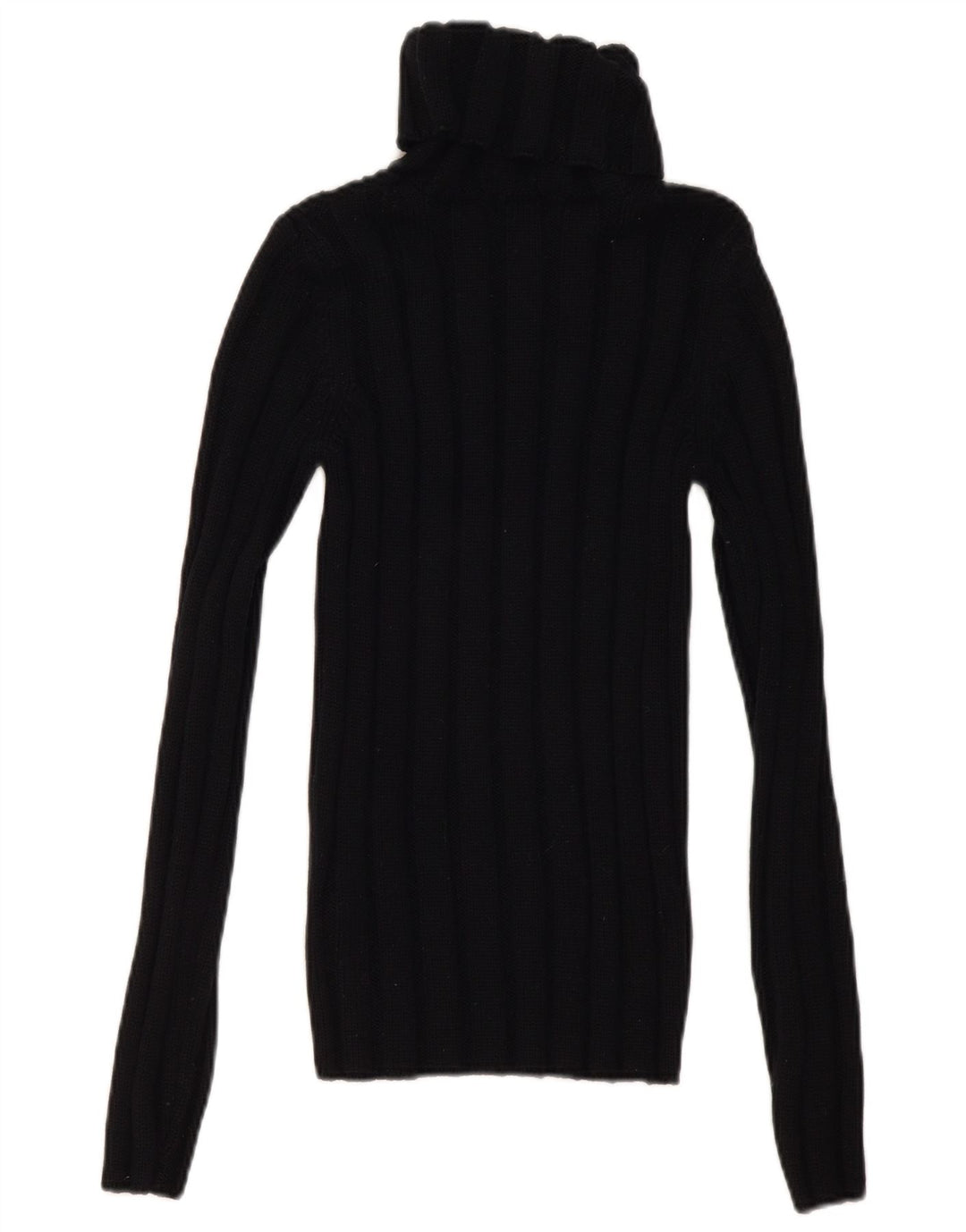 Hugo Boss Dame Roll Neck Jumper Sweater UK 8 Small Black Wool