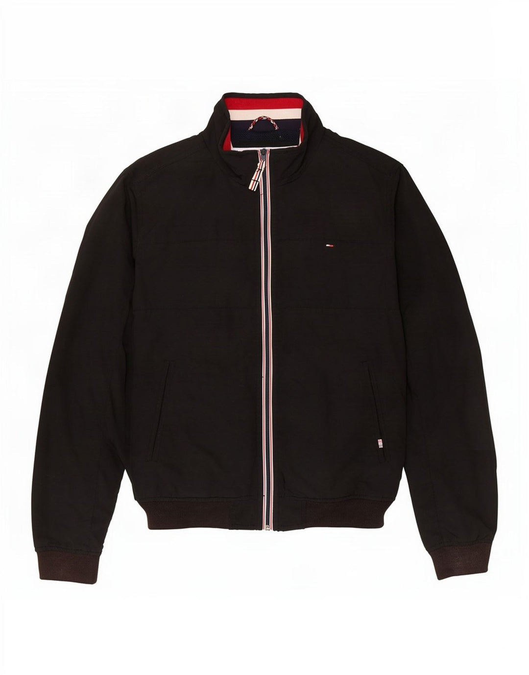 Tommy Hilfiger Herre Bomber Jacket UK 40 Stor Sort Nylon