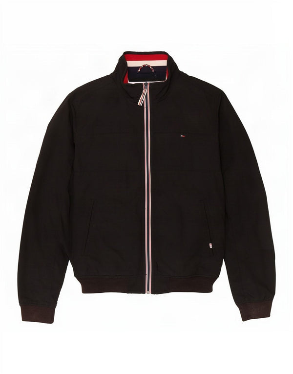 Tommy Hilfiger Herre Bomber Jacket UK 40 Stor Sort Nylon