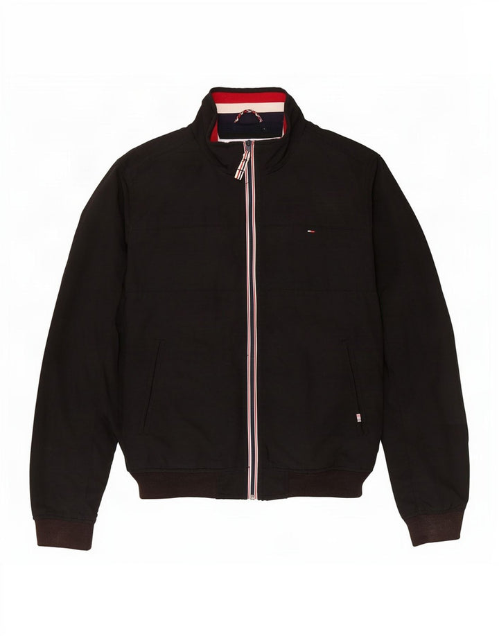 Tommy Hilfiger Herre Bomber Jacket UK 40 Stor Sort Nylon