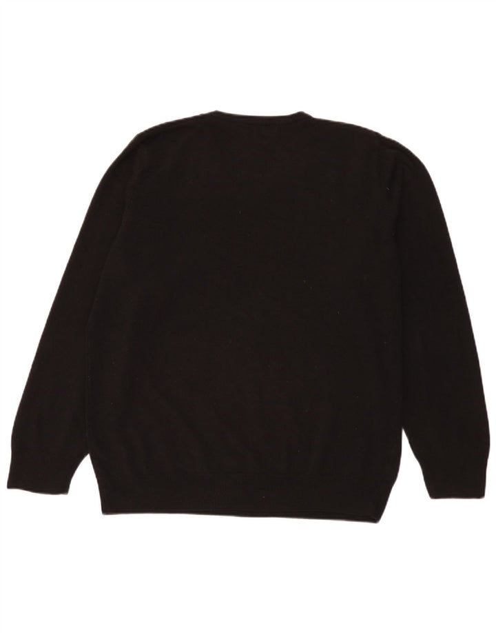 Marks & Spencer Herre Blue Harbor V-hals sweater Stor sort akryl