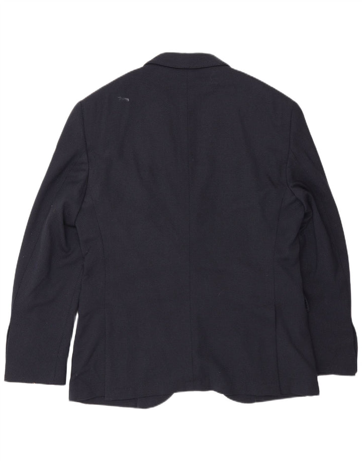 Massimo Dutti Herre 2-knaps blazerjakke EU 50 Mellem marineblå uld