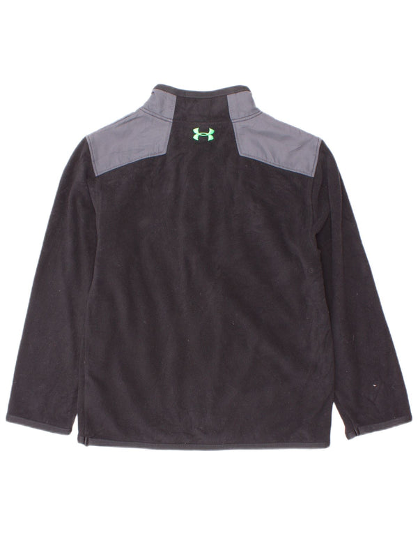 Under Armour Boys Fleece Jumper med lynlås 4-5 år Sort Colourblock