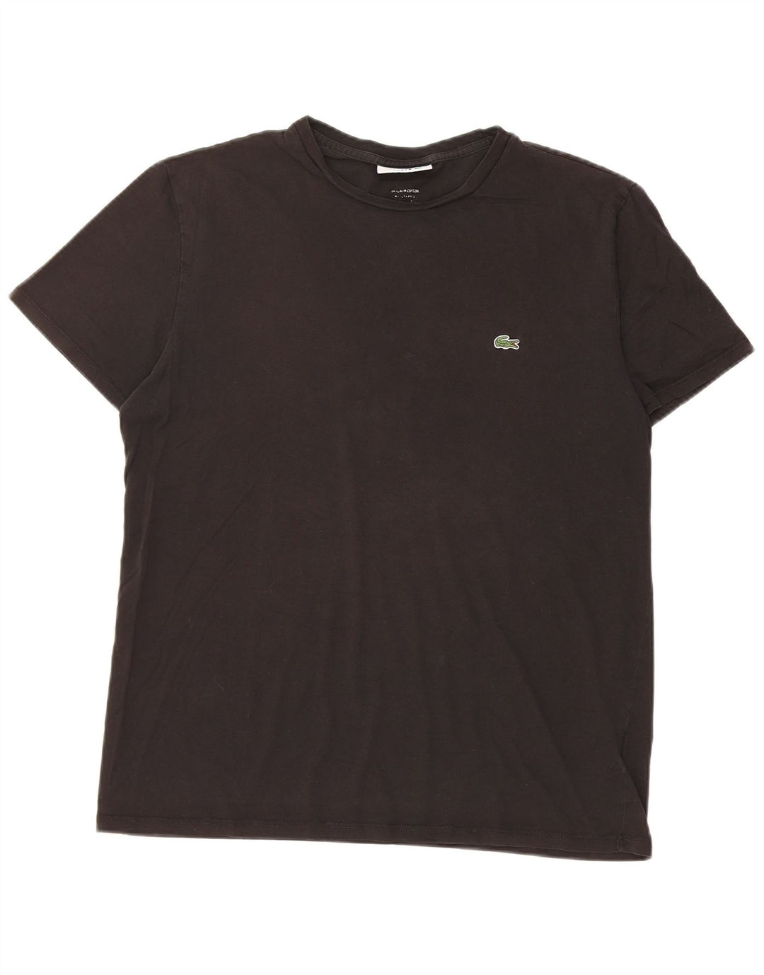 Lacoste Herre T-Shirt Top Medium Sort Bomuld