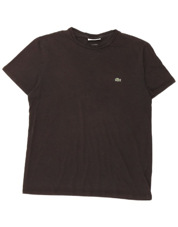 Lacoste Herre T-Shirt Top Medium Sort Bomuld