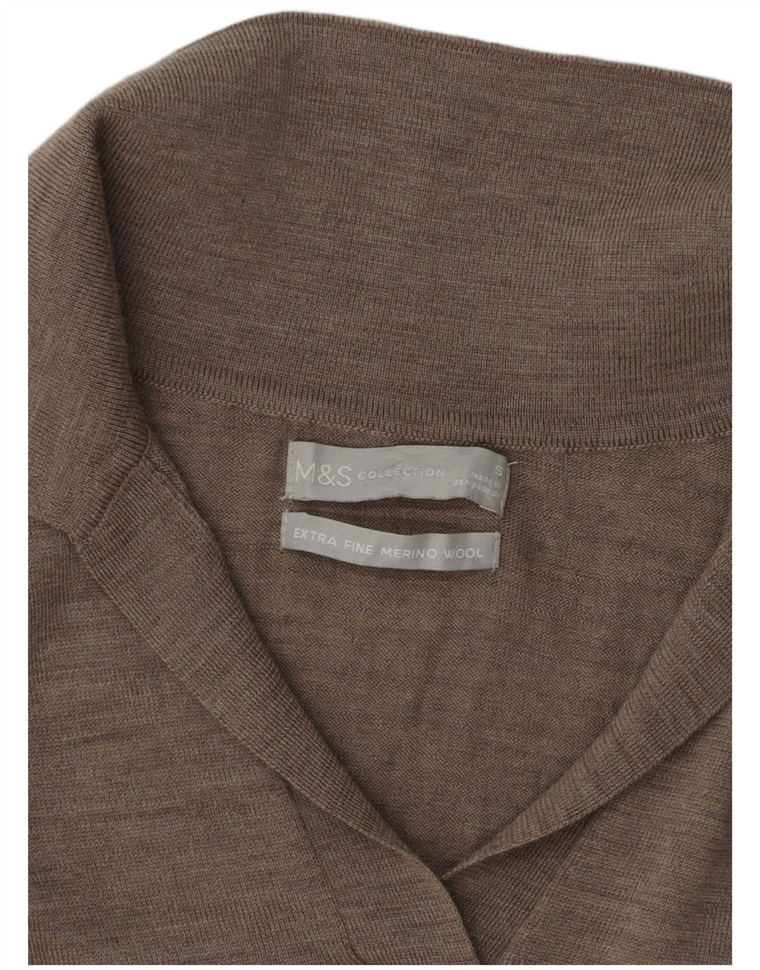 Marks & Spencer Dame Polo Neck Jumper Sweater UK 10 Small Grey