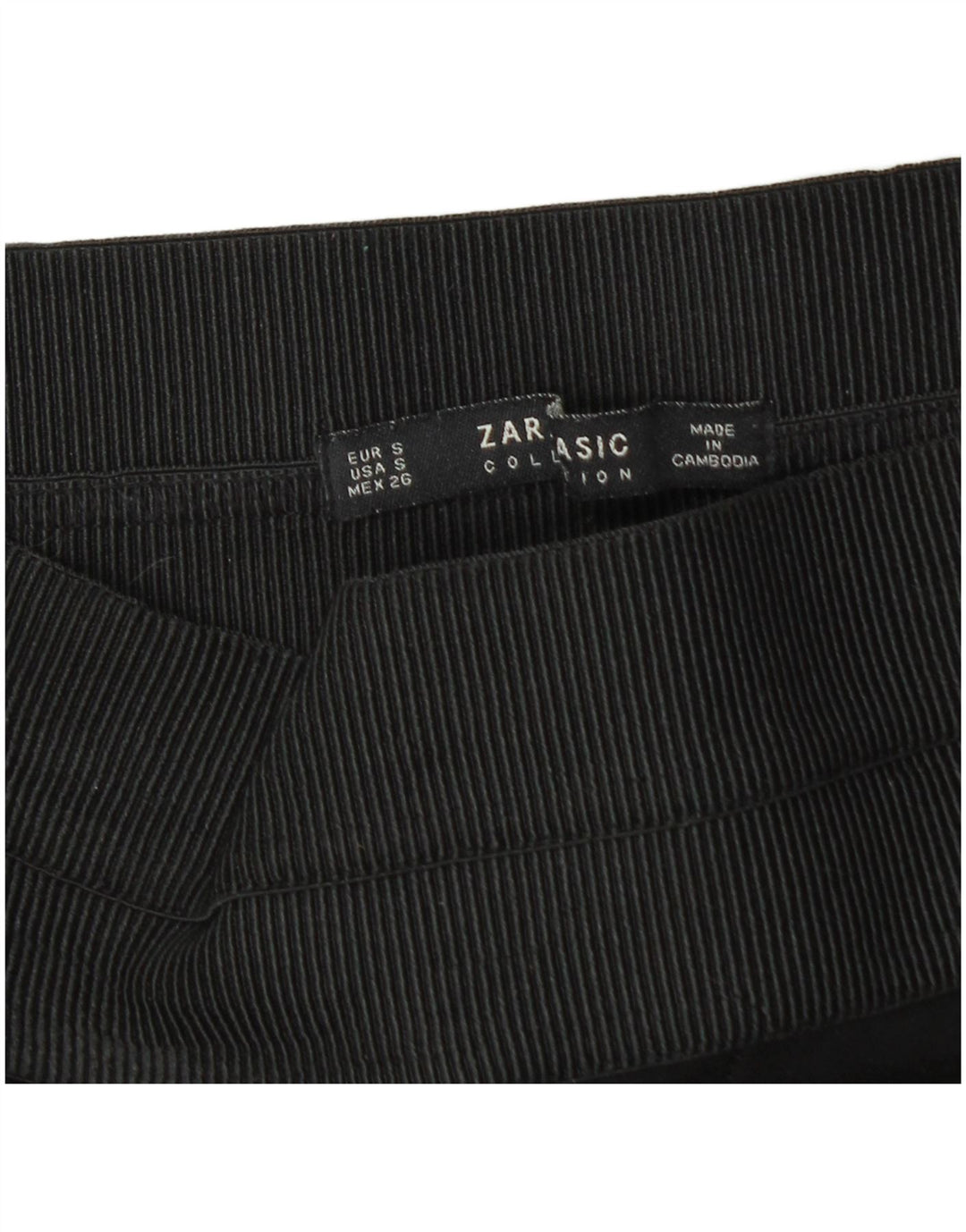 Zara Womens Leggings UK 10 Small Black Pinstripe
