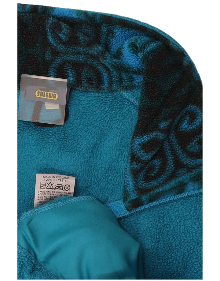 SALEWA Fleecejakke til mænd UK 42 XL Blå Geometrisk Polyester