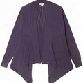 Fat Face Dame Asymmetrisk Åben Cardigan Sweater UK 12 Medium Navy Blue
