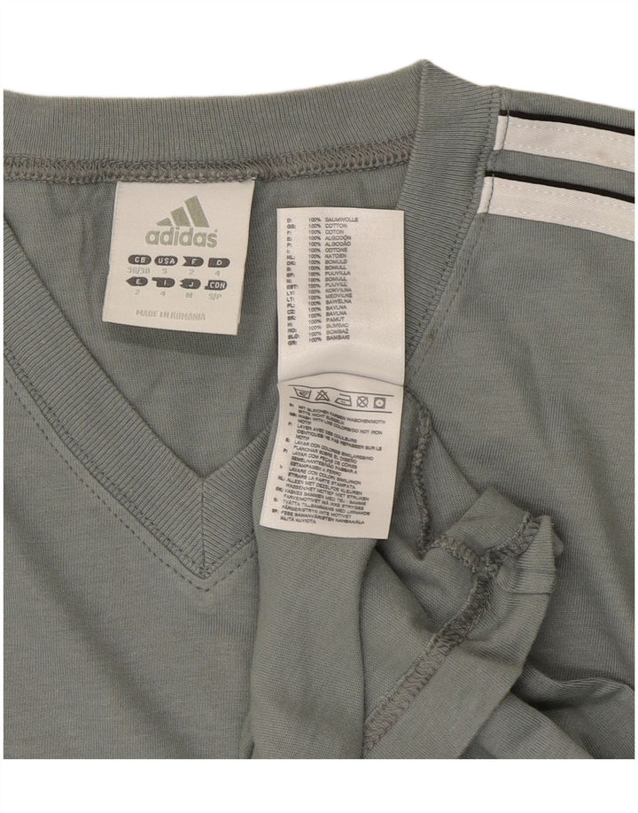 Adidas Herre T-Shirt Top UK 36/38 Lille Grå Bomuld