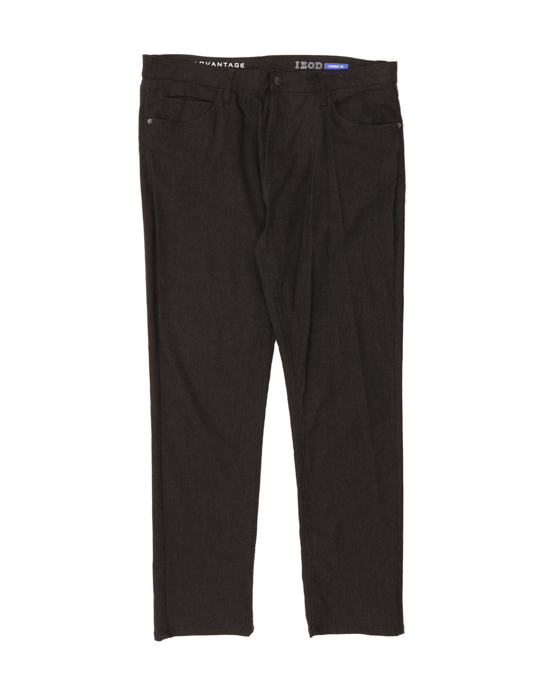 IZOD Mens Straight Casual Trousers W38 L32 Black Rayon Vintage Izod and Second-Hand Izod from Messina Hembry 