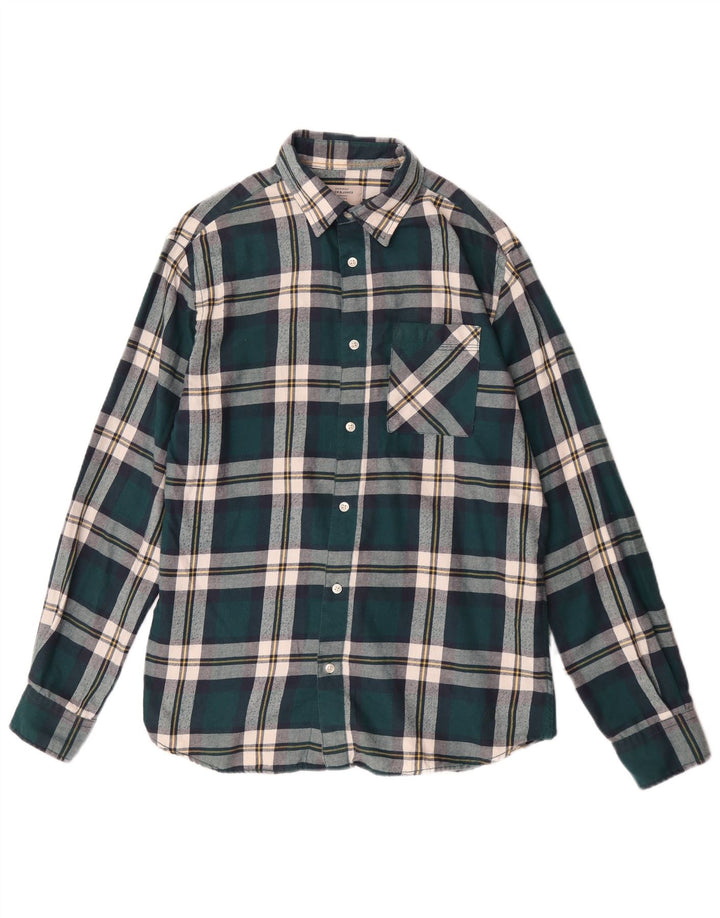 Jack & Jones Herre flannelskjorte Medium Grøn Plaid Bomuld