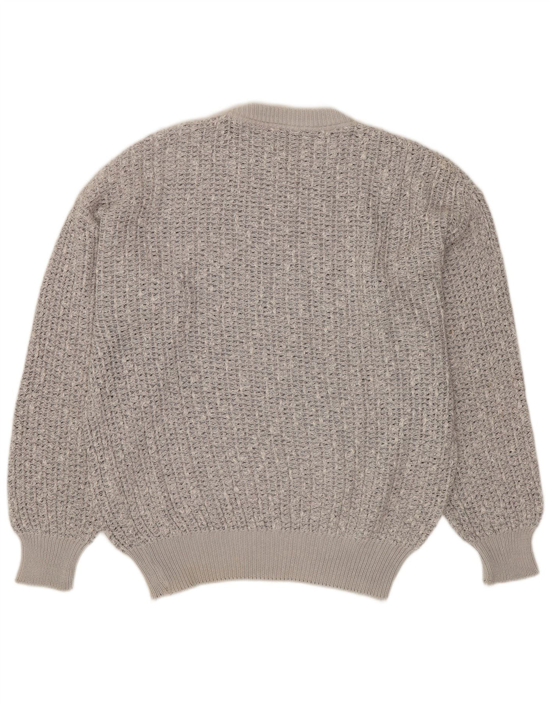 Fiume Herre Crew Neck Jumper Sweater IT 52 Stor Grå Bomuld