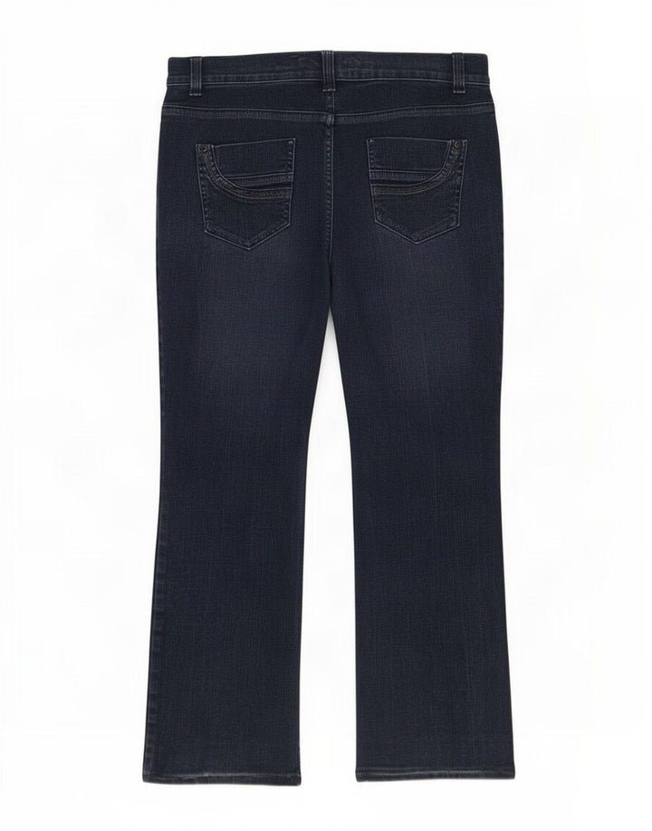 Marks & Spencer Dame Slim Bootcut Jeans UK 14 Medium W32 L26 Navy Blue