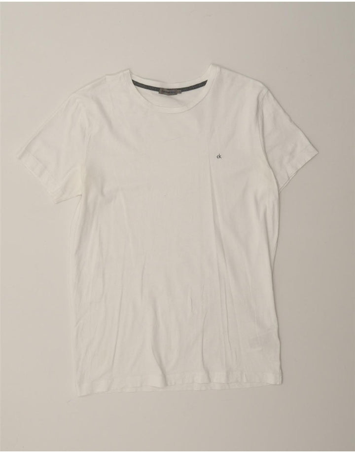 Calvin Klein Jeans Herre T-Shirt Top Stor Hvid Bomuld