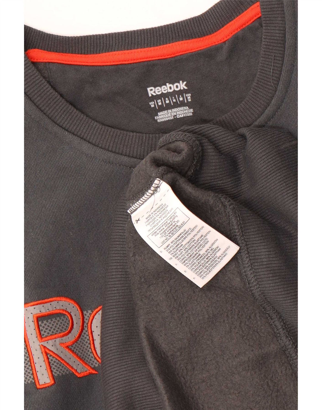 Reebok Herre grafisk sweatshirt Jumper Medium Grå Bomuld