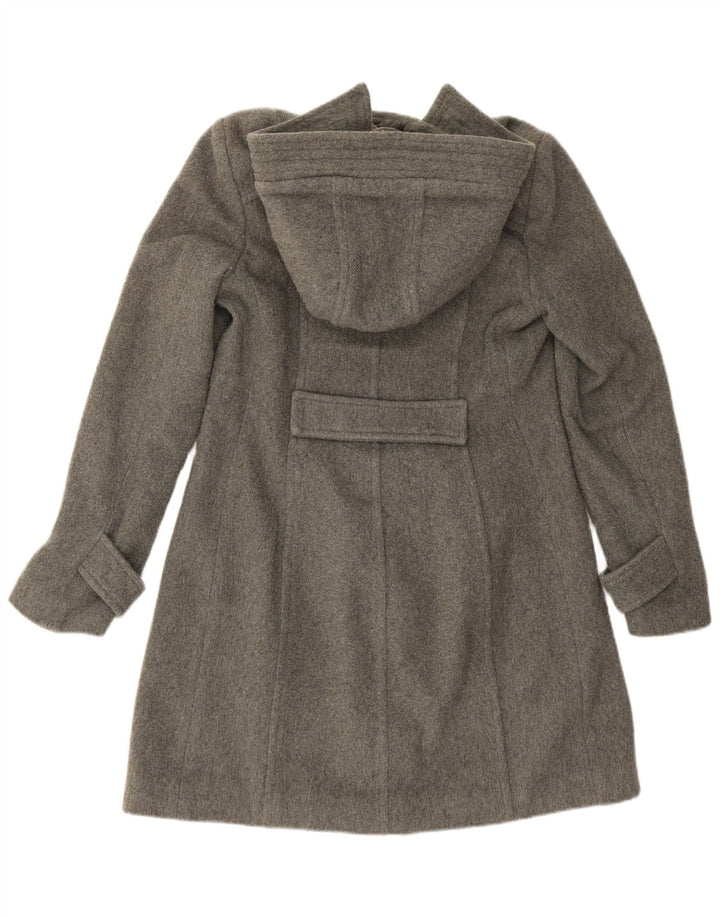 Vintage Dame Hooded Duffel Coat IT 44 Medium Grey Uld