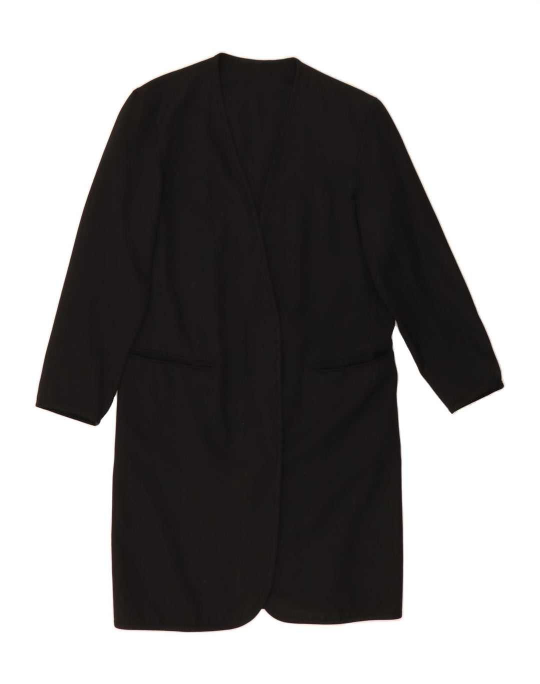 MOSCHINO Womens Longline Blazer Jacket UK 8 Small Black Vintage Moschino and Second-Hand Moschino from Messina Hembry 