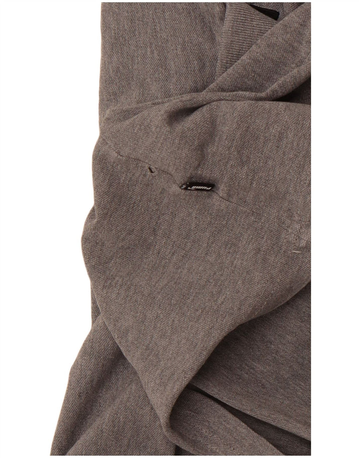 PUMA Polo skjorte til mænd mellemgrå bomuld