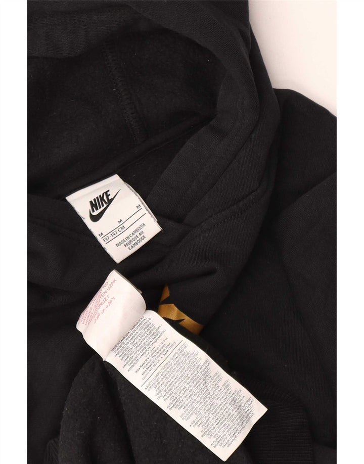 Nike drenge grafisk hættetrøje 10-11 år medium sort bomuld
