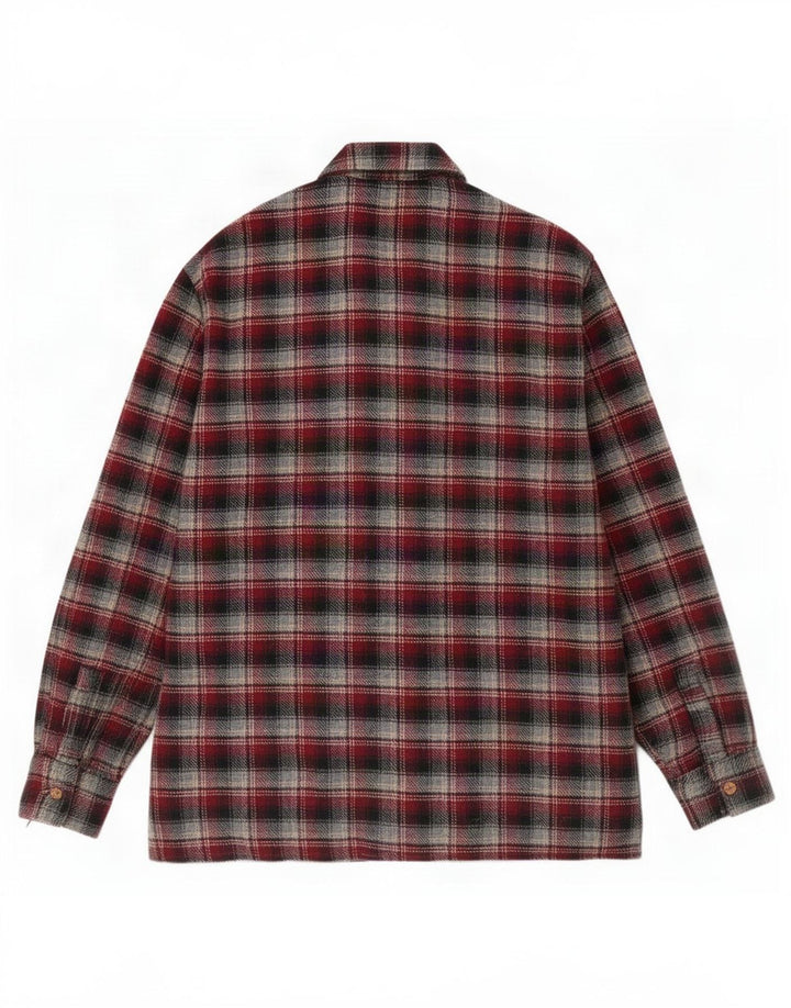 Crown Herre Flanelskjorte Medium rød ternet
