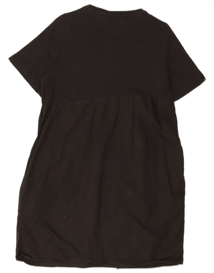 Cos Womens Shift Dress UK 12 Medium Black Bomuld