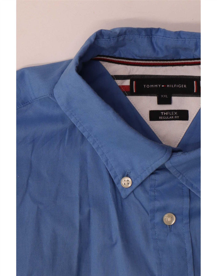 Tommy Hilfiger Herre Regular Fit skjorte 2XL blå bomuld
