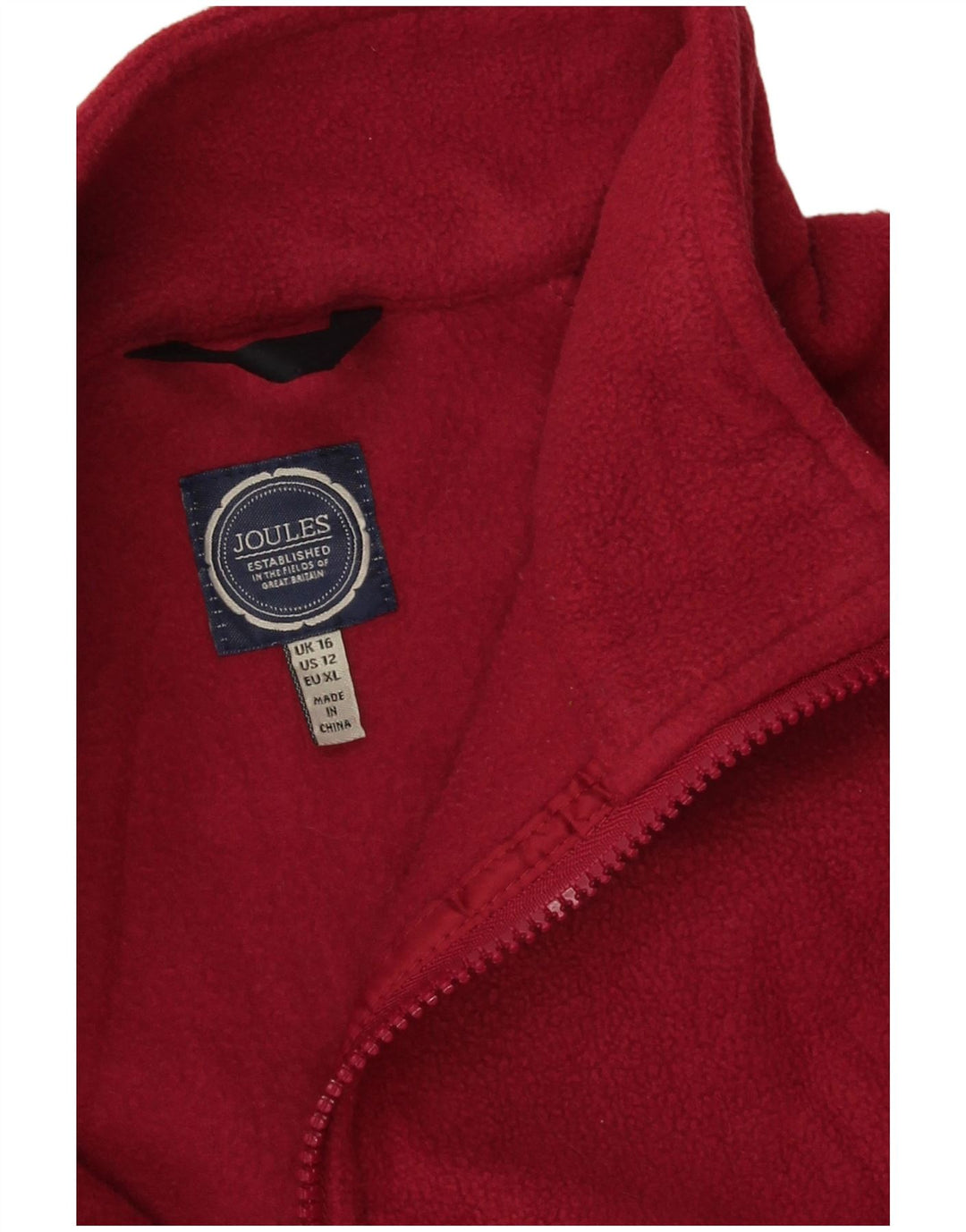 Joules Dame Oversized Liner Fleece Jakke UK 16 Large Pink Polyester