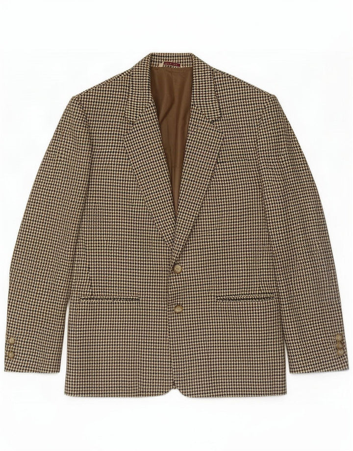 Gaudi Herre 2-knaps blazerjakke IT 52 XL Brun Houndstooth Uld