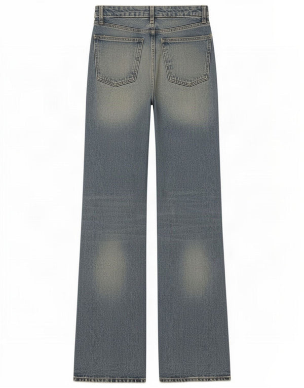 Zara Dame Jeans med brede ben EU 32 2XS W22 L35 Blå Bomuld